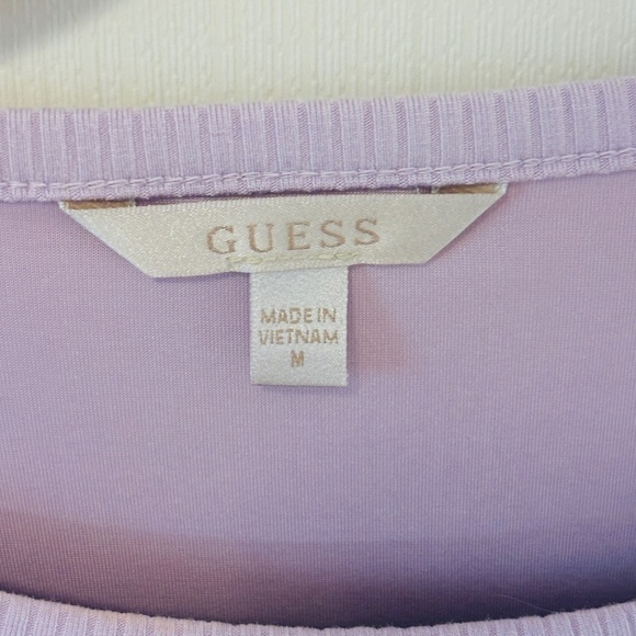Guess Essentials SS Lana Dress Lilac Purple Lavender Sz Medium LIKE NEW - Picture 7 of 12